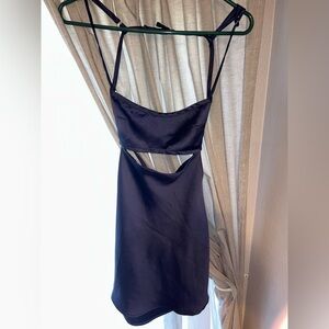 Meshki Veda satin mini midnight navy